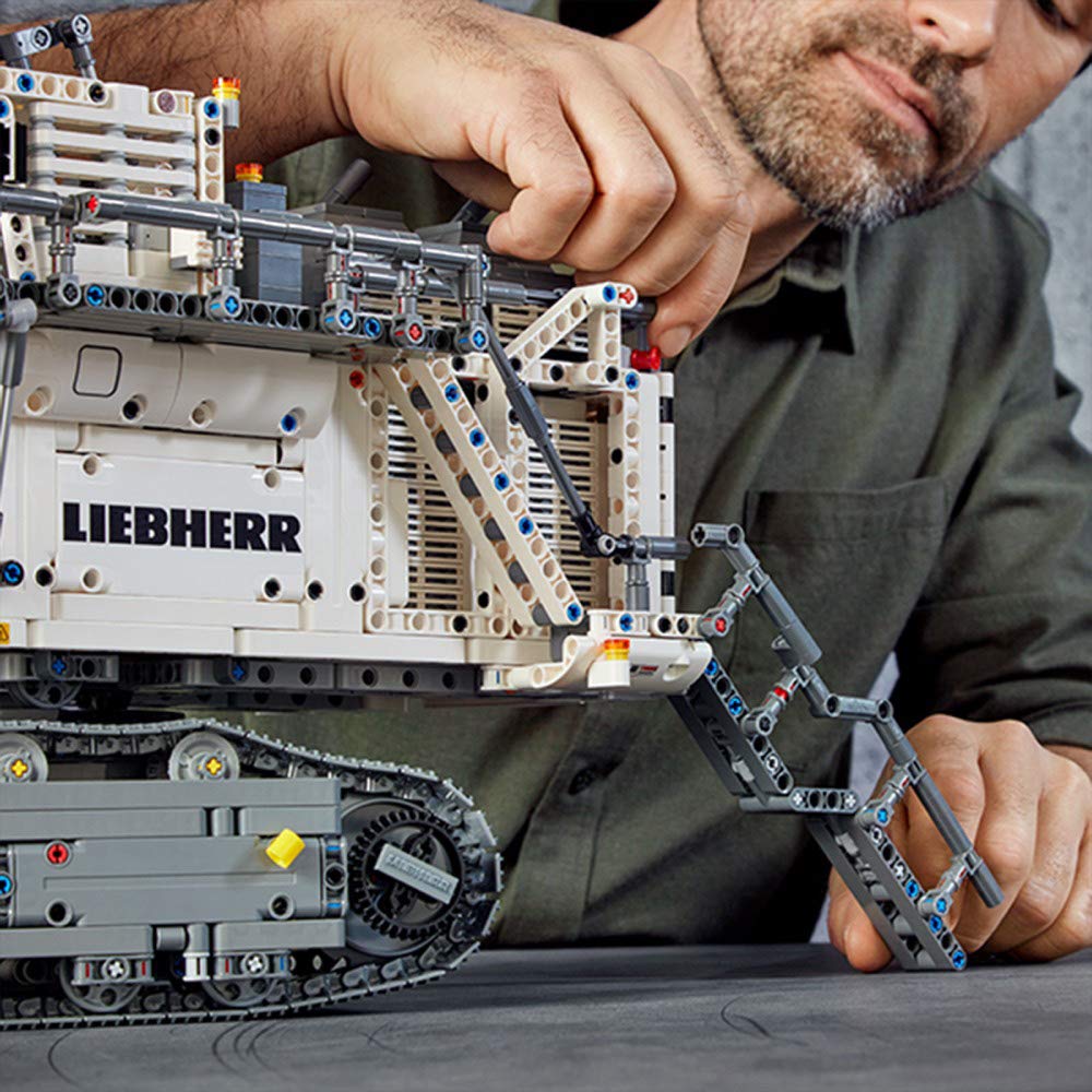 LEGO Liebherr R9800 Excavator authentic color scheme enhances display appeal.