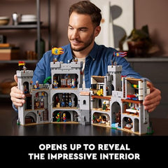 LEGO Lion Knights' Castle 10305 dungeon and secret passages for adventurous escapes.