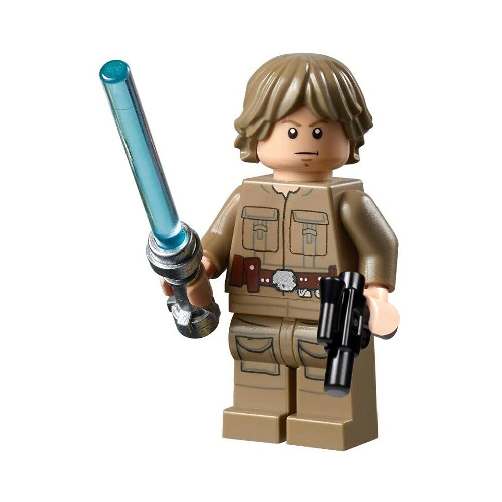 LEGO Star Wars Luke Skywalker minifigure with blaster for action-packed adventures.