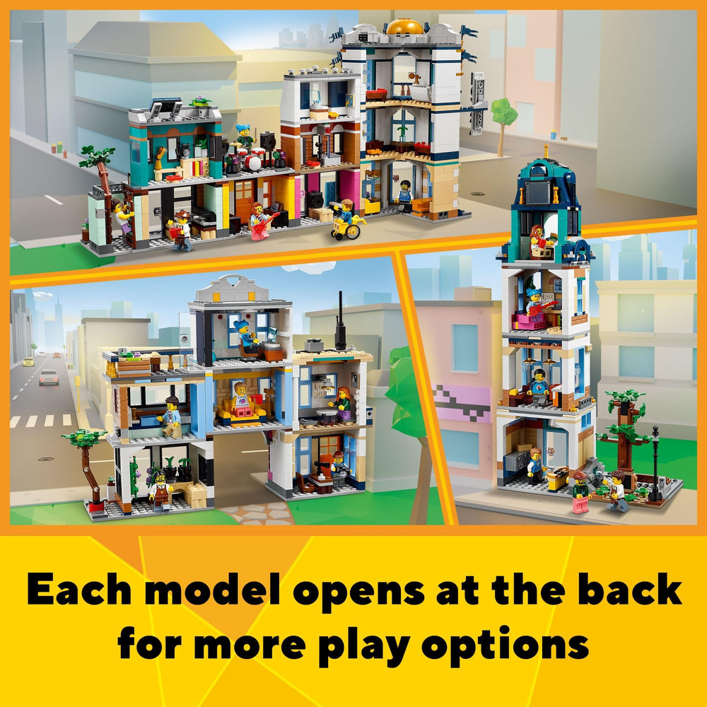 LEGO Creator Main Street 31141 cafe-entrance inviting cozy city moments