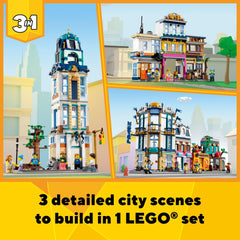 LEGO Creator Main Street 31141 music-store-interior colorful storefronts