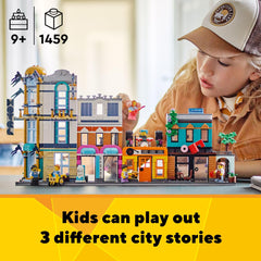 LEGO Creator Main Street 31141 record-store-rooftop-band rooftop performance setup