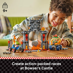 LEGO Mario Kart foldout walls show dynamic race layouts for quick setup.