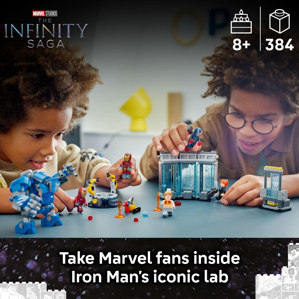 LEGO Marvel armor pods MK1 MK43 MK6—precise details for role‑play battles.