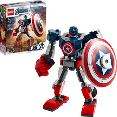 Captain America minifigure with shield ready for action in LEGO