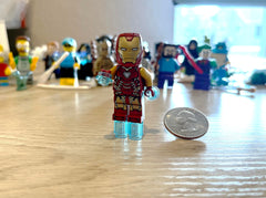 LEGO Marvel Iron Man Mark 85 armor close-up with authentic detailing