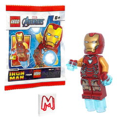 LEGO Marvel Iron Man Mark 85 armor minifigure ready for action play