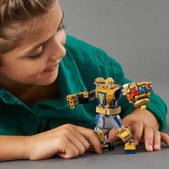 Infinity Gauntlet with six stones detail on the Thanos Mech.