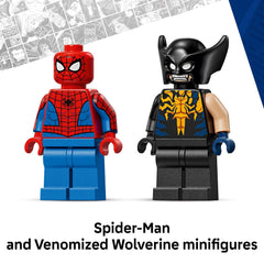 LEGO Marvel Spider-Man battle car interior with launcher detail.