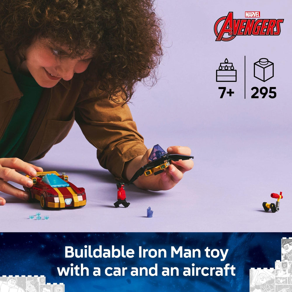 LEGO Marvel Black Panther aircraft with adjustable wings for dynamic flight