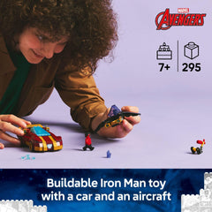 LEGO Marvel Black Panther aircraft with adjustable wings for dynamic flight