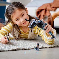 Cockpit opening shows minifigure controls for immersion