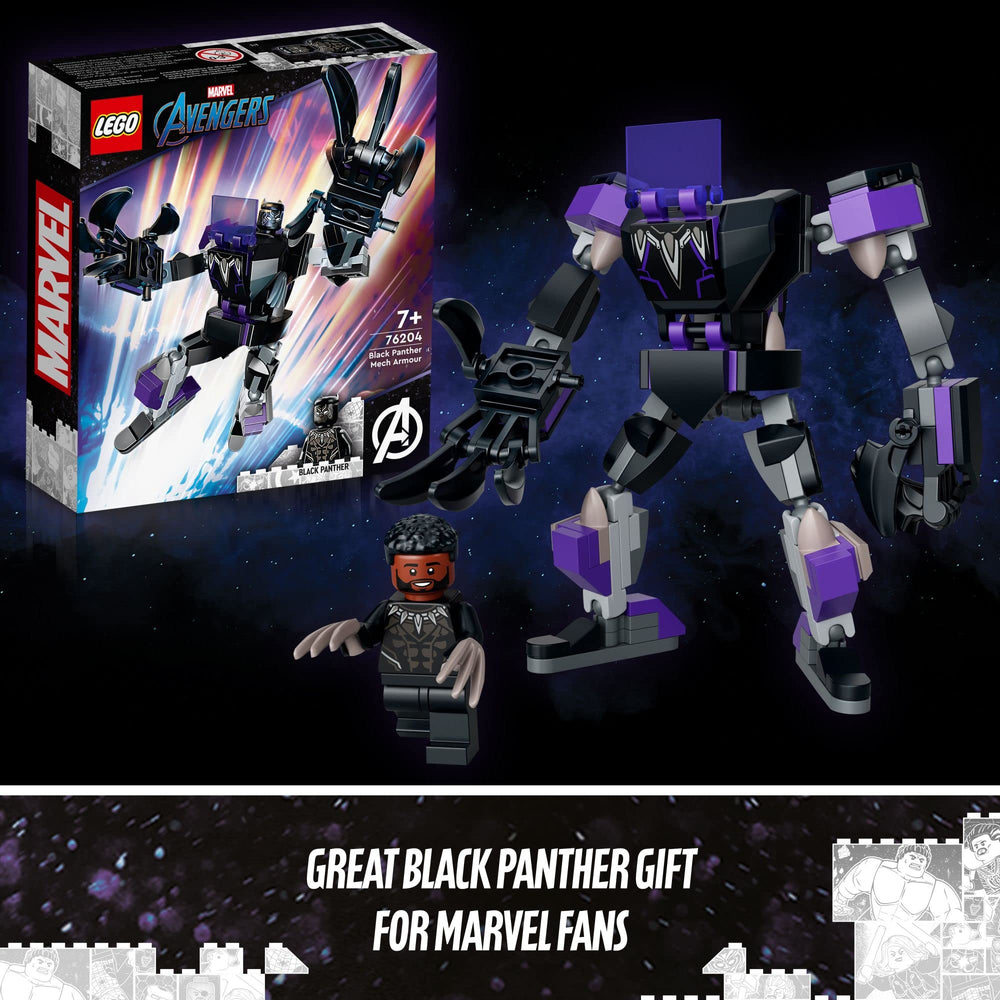 LEGO Marvel Black Panther Mech Armor 76204 assembly process view