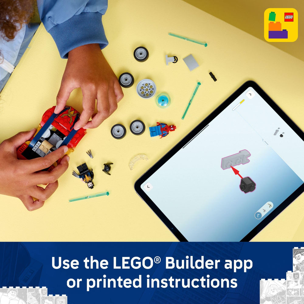 LEGO Marvel Spider-Man Builder app 3D instructions screen