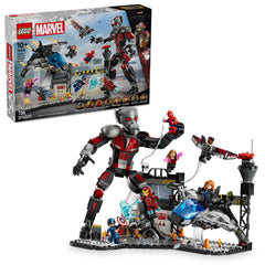 LEGO Marvel Captain America Civil War Quinjet with foldable wings for dynamic battles.