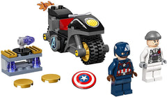 Captain America minifigure leads the scene for dynamic storytelling