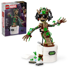 LEGO Marvel Dancing Groot figure—interactive dancing play and display.