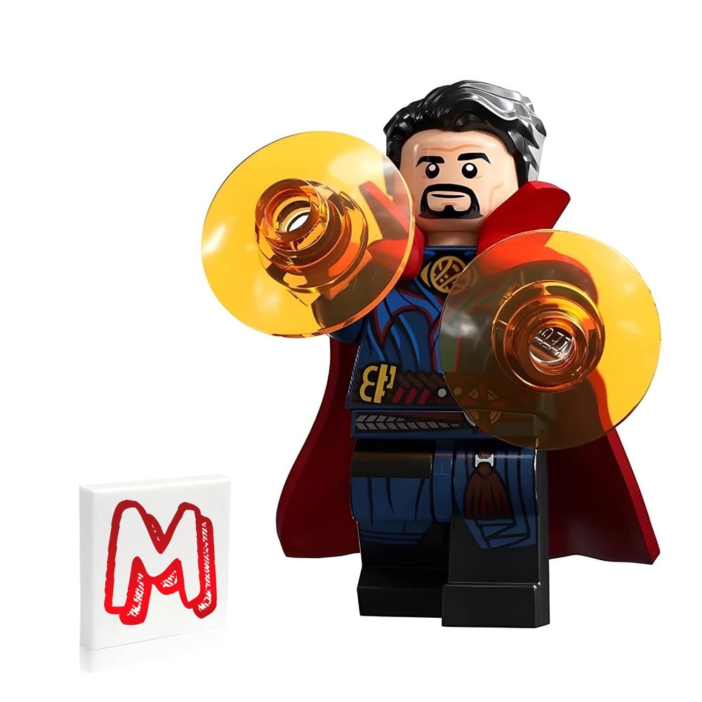 LEGO Marvel Doctor Strange figure with cape ready for imaginative play and display.