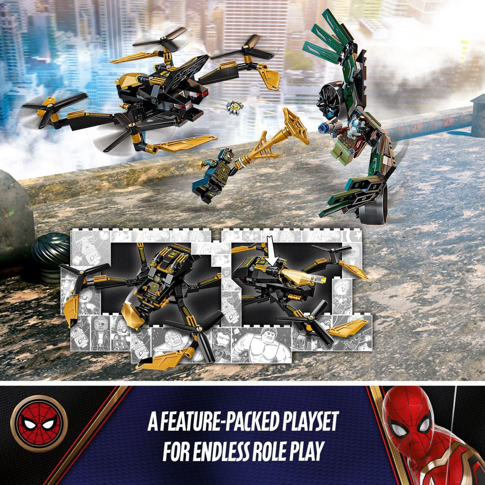 LEGO Marvel Spider-Man Drone Duel Spider-Man attached to drone via web