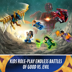 LEGO Marvel The Eternals Arishem's Shadow action play scene.