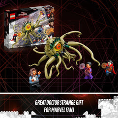 LEGO Marvel Gargantos Showdown display-diorama helps showcase the set in a kid's room.