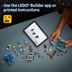 LEGO Marvel lab maintenance platform and scanner—dynamic play features.