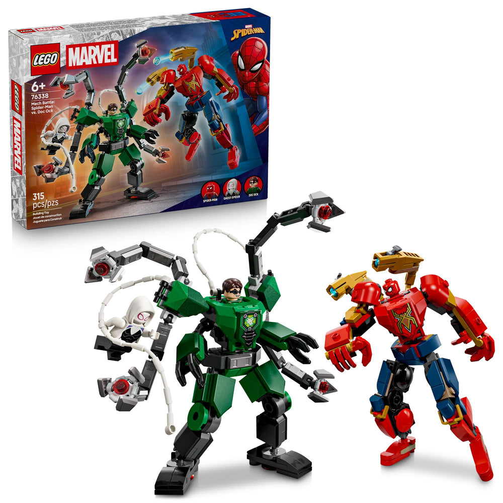 LEGO Marvel Mech Battle Spider-Man mech ready for action-packed battles.