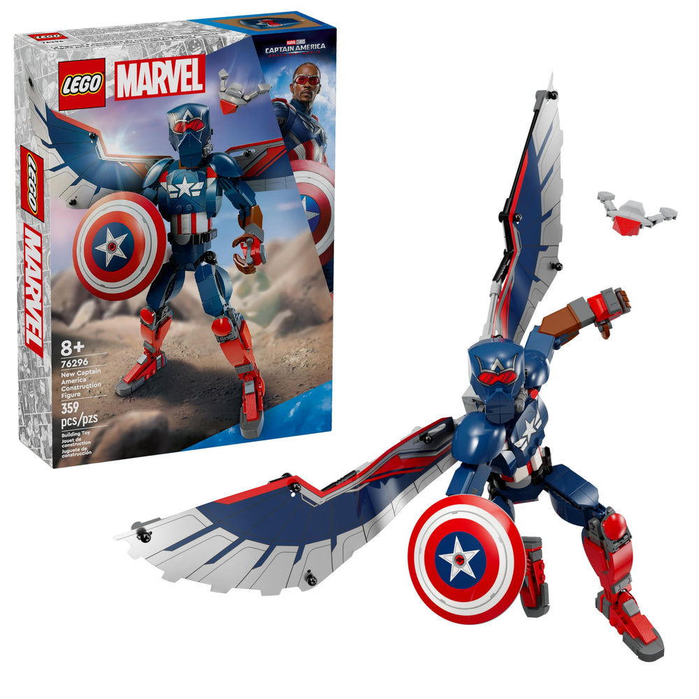 LEGO Marvel Captain America construction figure front view for immersive play