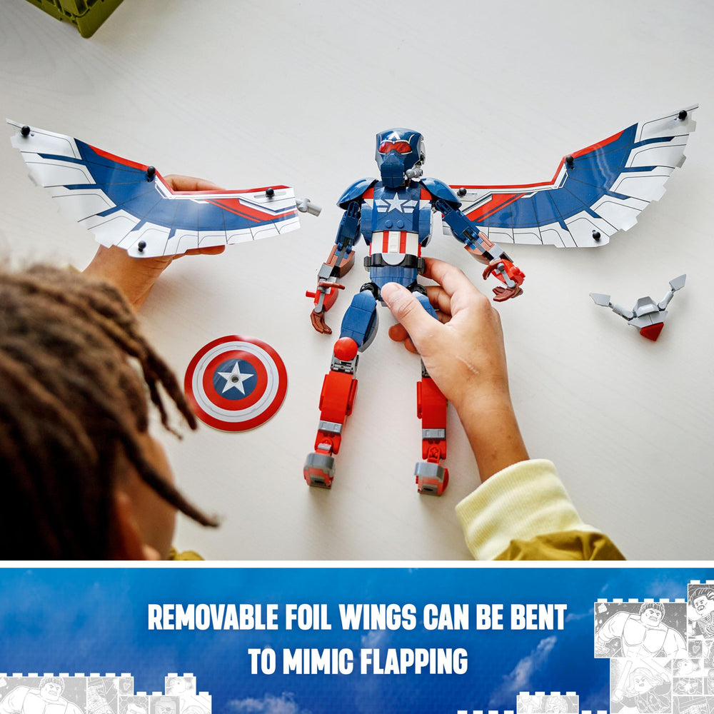 LEGO Marvel Captain America construction figure packaging image for gift-ready presentation