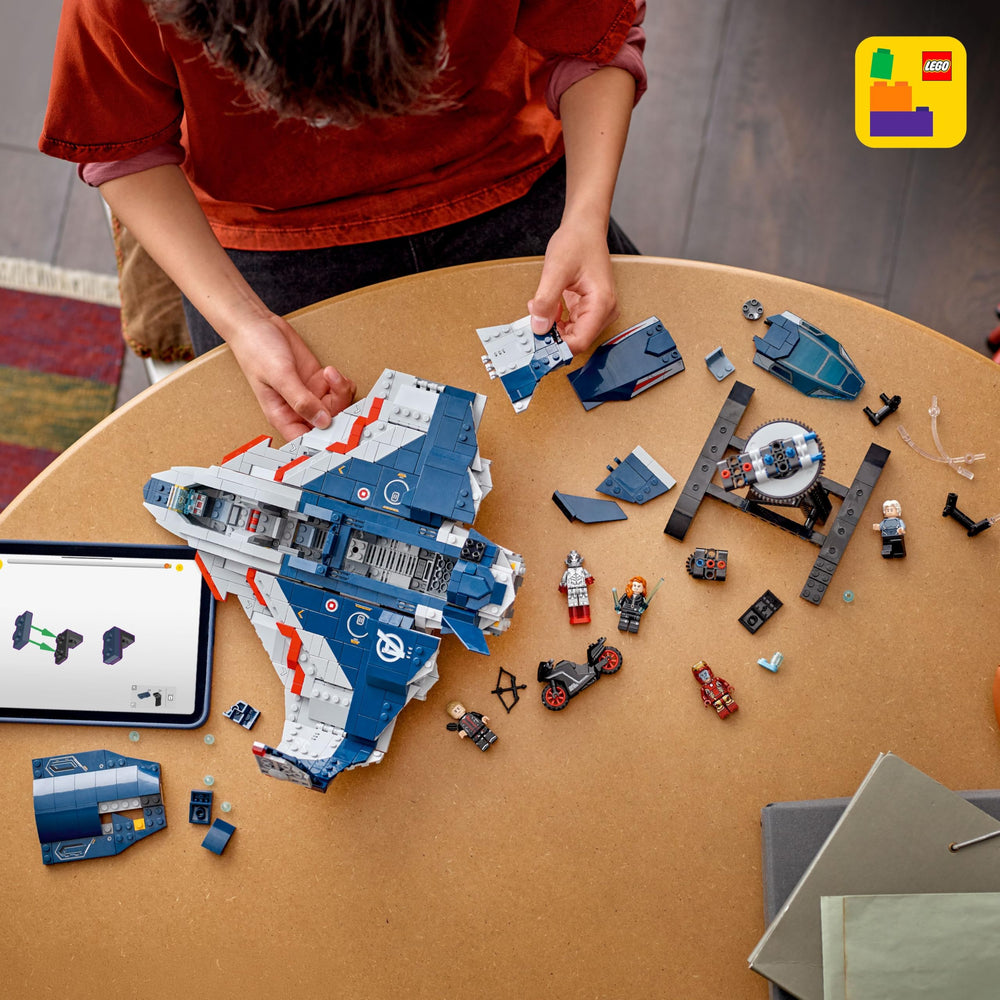 LEGO Marvel Quinjet minifigures enable cinematic storytelling and display-worthy scenes.