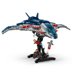 LEGO Marvel Quinjet 360-degree display stand showcases the model from every angle.