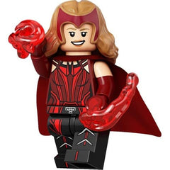 LEGO Marvel Scarlet Witch figurine bag front view ideal for display and collection.