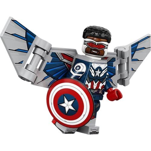 LEGO Marvel Captain America minifigure with sealed packaging, perfect for display and collection.