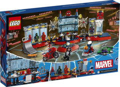 LEGO Marvel Spider-Man Attack on the Spider Lair 76175 motorbike and Iron Spider Suit enable dynamic missions.