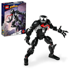 LEGO Marvel Venom figure poseable for dynamic battle scenes and display.