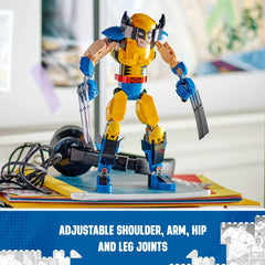 LEGO Builder app view enables 3D exploration of the Wolverine figure.