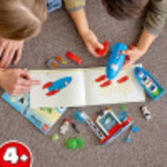 LEGO Mickey and Minnie minifigures on space rocket inspire storytelling during play.