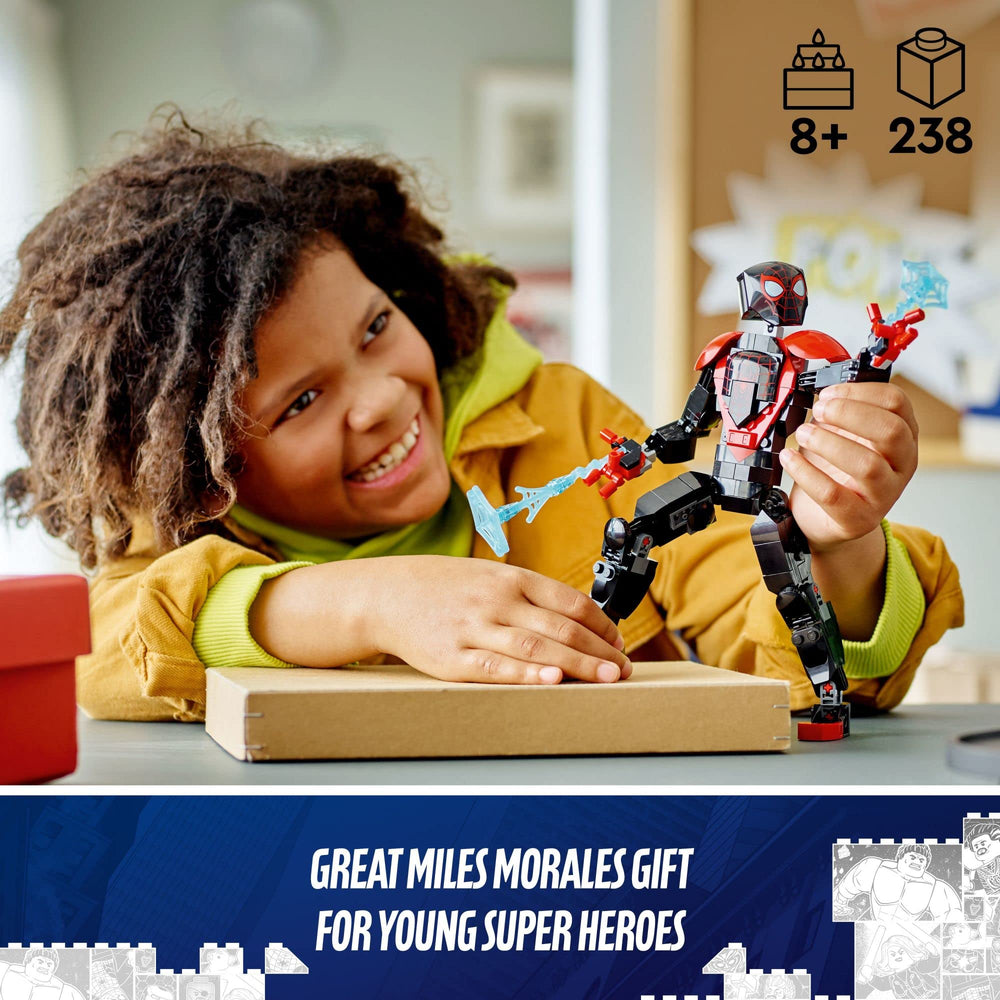 LEGO Miles Morales display-ready figure, ideal for shelves