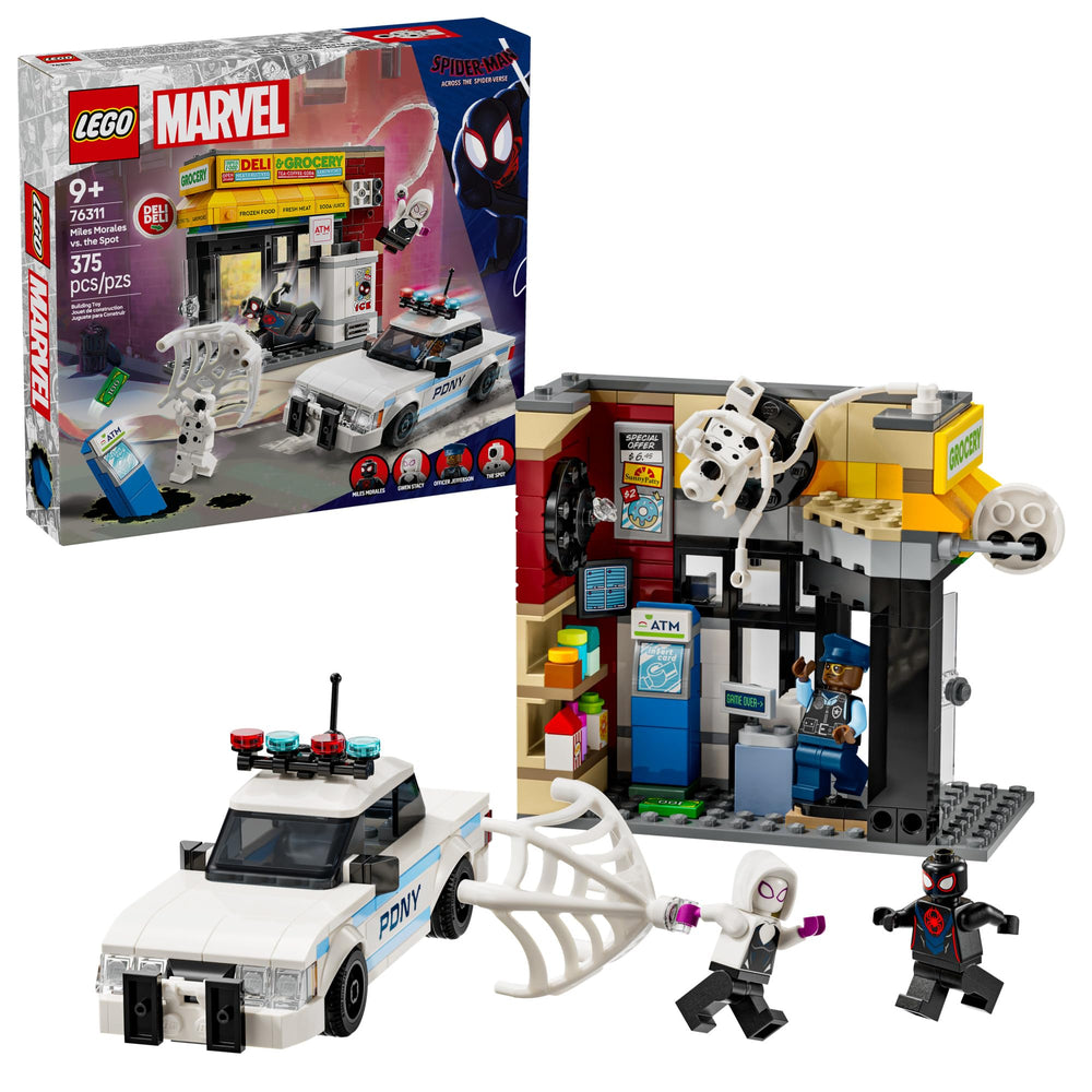 LEGO Miles Morales Spider-Verse storefront inspires imaginative play and display.