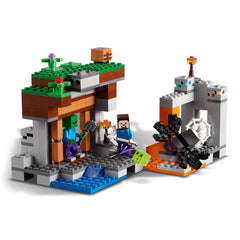 LEGO Minecraft Abandoned Mine side view featuring zombie for action play.