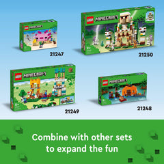LEGO Minecraft The Axolotl House 21247 size and buildable action for kids aged 7+