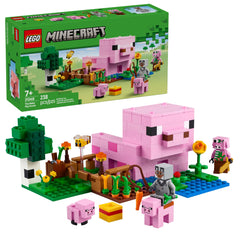 LEGO Minecraft Baby Pig House front view for imaginative play
