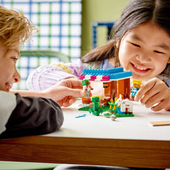 LEGO Minecraft bakery goat milking scene for imaginative play