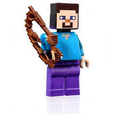 Compact 1.7-inch LEGO Minecraft figures ideal for travel play.