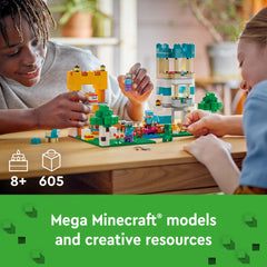 LEGO Minecraft Crafting Box 4.0 Cat Cottage features a cozy cat playground for playful scenes.
