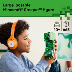 LEGO Creeper head is detachable, revealing a hidden compartment.