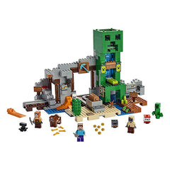 LEGO Minecraft Creeper Mine statue as a dramatic centerpiece for play and display.