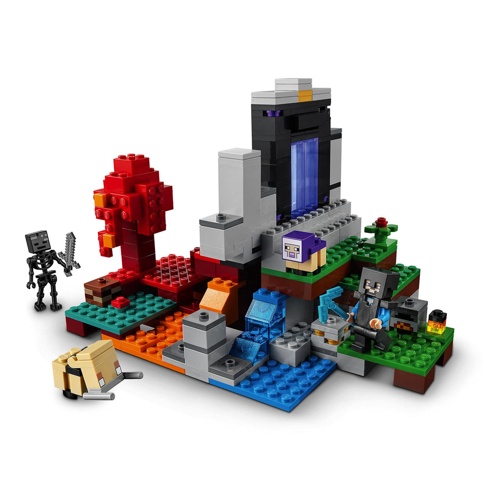 LEGO Minecraft Devastated Portal 21172 – baby sheep figure adds familiar, friendly Minecraft characters.