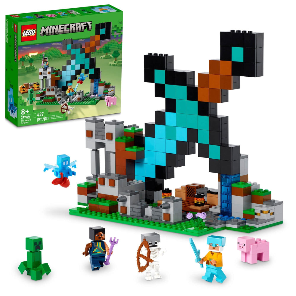 LEGO Minecraft Diamond Sword Outpost base for epic adventures and display