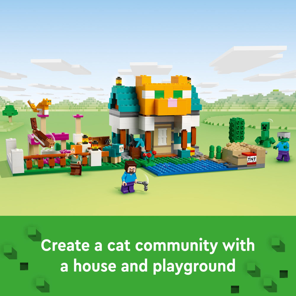 LEGO Minecraft figure Alex with tools enhances creative building.